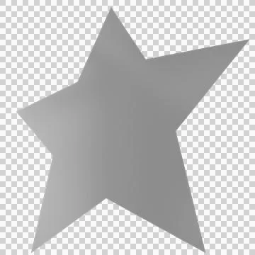 Star 3d - 5 point star - Christmas star isolated Stock Illustration