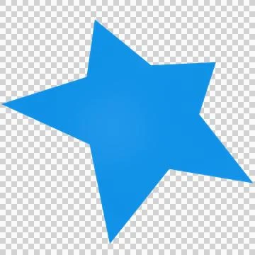 Star 3d - 5 point star - Christmas star isolated Stock Illustration