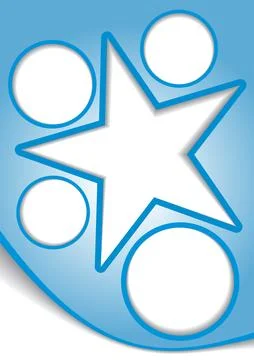 Star 3D layout Stock Illustration