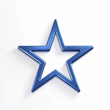 Star. 3D Rendering Illustration Ilustração Stock