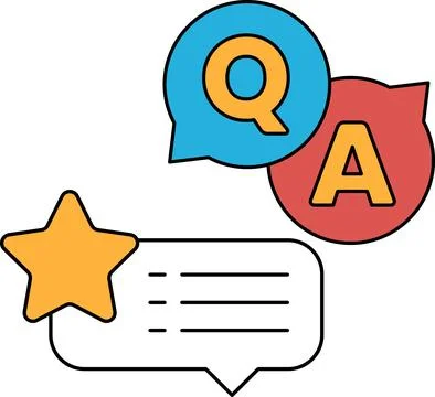 A star is above a question mark and an A Stock Illustration