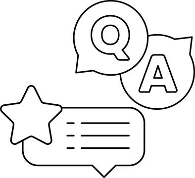 A star is above a question mark and an A Stock Illustration
