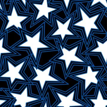 Star abstract illustration in a seamless pattern Stock Illustration