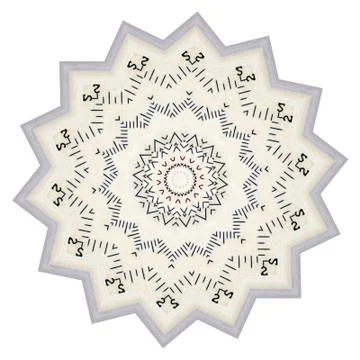 Star abstract with number 2 Stock Illustration