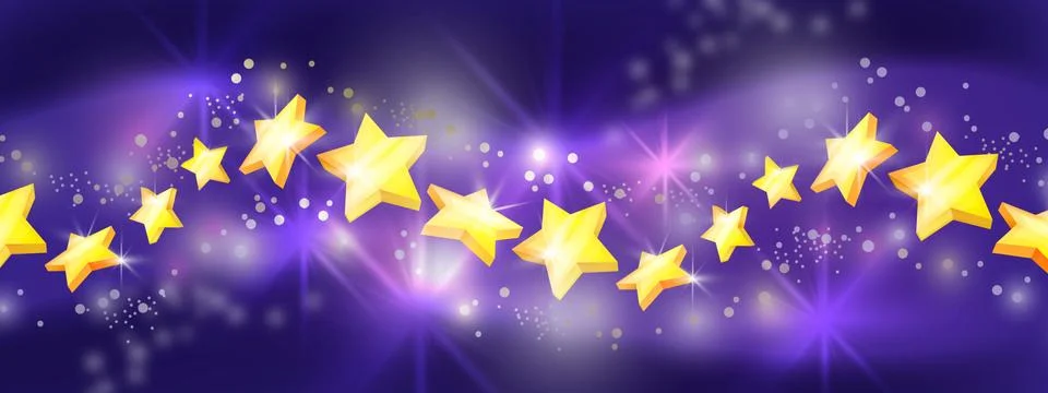 Star abstract vector background, night sky texture, yellow asterisks wave イラスト素材
