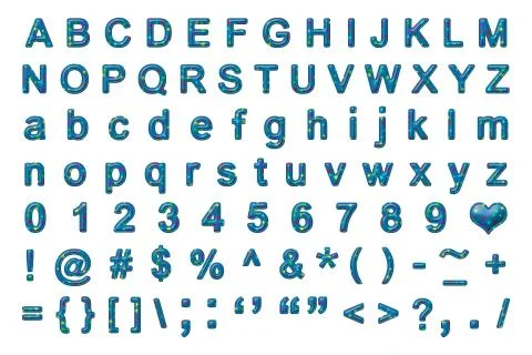 Star alphabet Stock Illustration