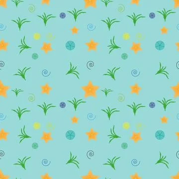 Star and algae Illustrazione stock