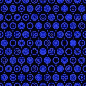 Star and circle seamless vector pattern. Illustrazione stock