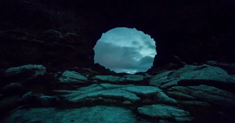 Star and cloud timelapse in Iceland, Dimmuborgir 스톡 동영상 57513429