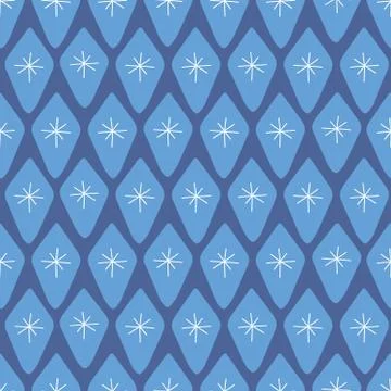 Star and diamond shape pattern design. Cute vector seamless repeat background. Stock Illustration