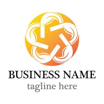 Star and leaf logo Stock Illustration