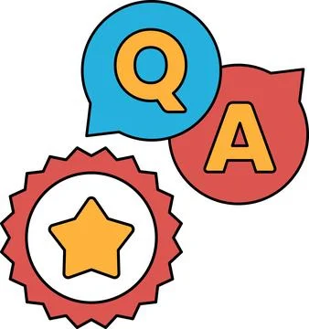 A star and a question mark are on a white background Stock Illustration