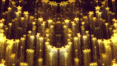 Star Animated Background Glitter Shimmer Sparkles Gold Elegant Stock Footage 87468498