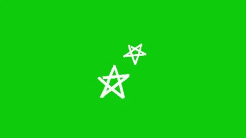 Star animation on chroma key background Stock Footage 331967121