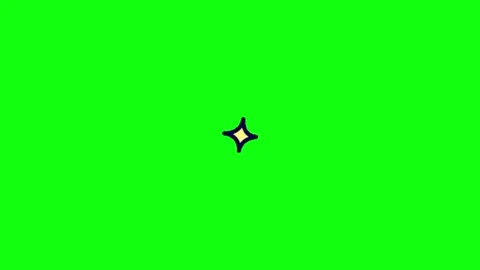 Star animation on green screen background Видео 335427226