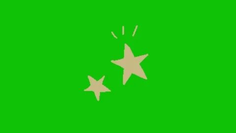 Star animation on green screen Stock Footage 328555039