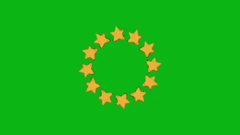 Star animation on green screen Vidéo 329818741