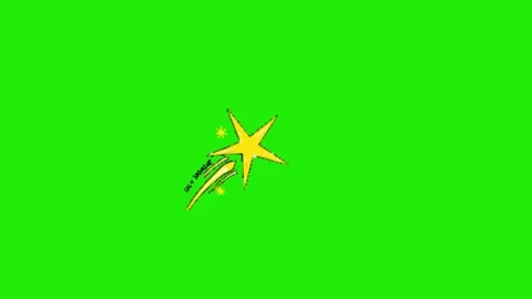 Star animation on green screen Vidéo 330216212