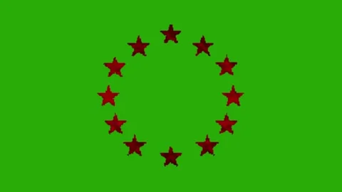 Star animation on green screen Vídeo Stock 330762786