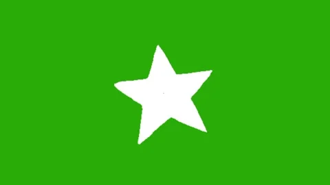 Star animation on green screen Stock Footage 330762794