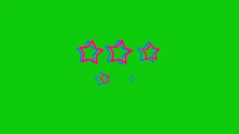 Star animation on green screen 库存影片 332338548