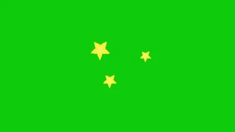 Star animation on green screen 库存影片 332338588