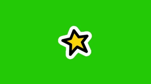 Star animation on green screen 库存影片 332643360