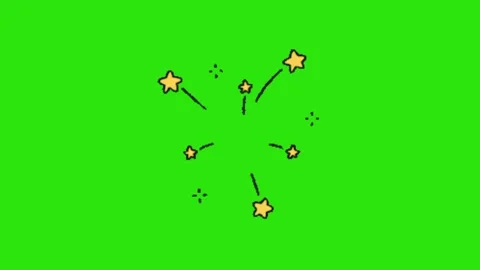 Star animation on green screen Stock-Footage 332643434