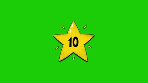 Star animation on green screen Stock-Footage 334116874