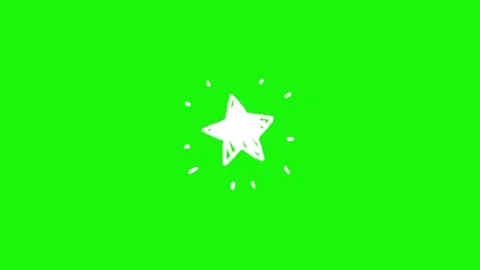Star animation on green screen Видео 334772765