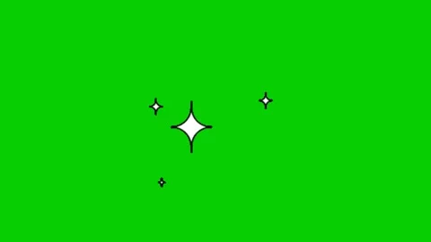 Star Animation Motion Green Background Stockbeeldmateriaal 340537413
