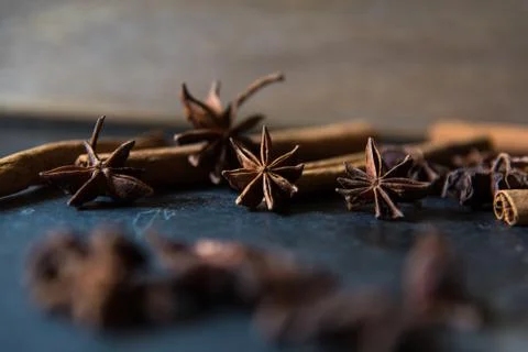 Star anise on a background Stock Photos