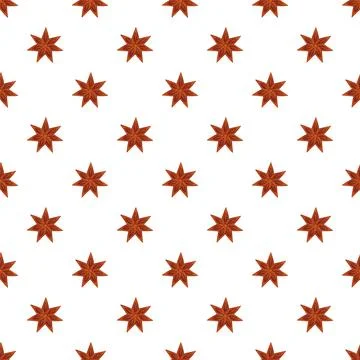 Star anise spice pattern creating warm background 스톡 일러스트