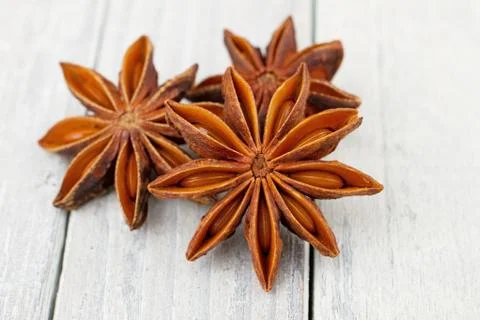 Star anise spice Stock Photos
