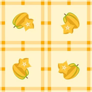 Star apple fruit seamless for pattern fabric, simple star apple fruit cute .. 스톡 일러스트