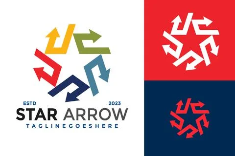 Star Arrow logo design vector symbol icon illustration Stockillustratie