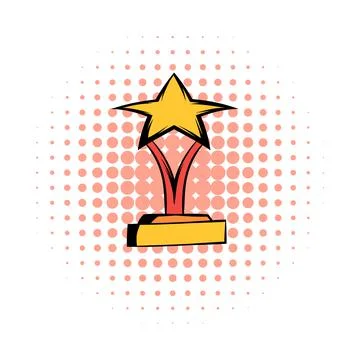 Star award comics icon Illustrazione stock