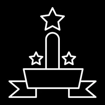 Star award line icon. vector illustration isolated on black. outline style Stock Illustration