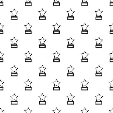 Star award pattern vector seamless Illustrazione stock