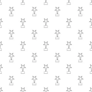 Star award pattern vector seamless Illustrazione stock
