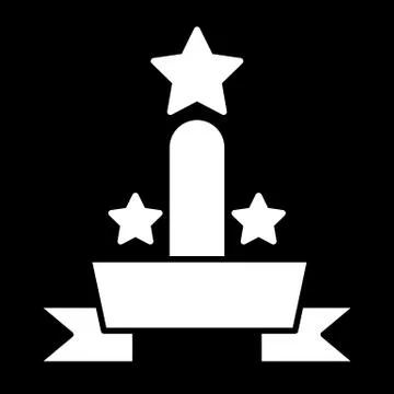 Star award solid icon. vector illustration isolated on black. glyph style design 스톡 일러스트