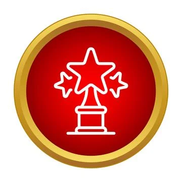 Star award trophy icon representing achievement and winning Stock Illustration