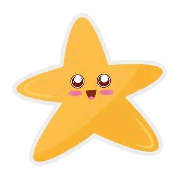 Star baby kawaii character icon Stock Illustration