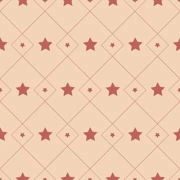 Star background for textile and wrapping paper, seamless pattern Stock Illustration