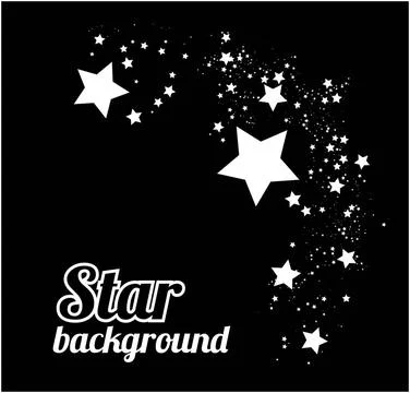 Star background vector illustration on black Star abstract background vect... Stock Photos
