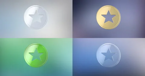 Star Badge 3d Icon Stock Footage 67729119