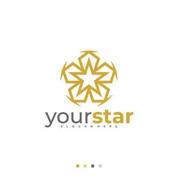 Star Ball logo vector template, Creative Star logo design concepts Stock Illustration
