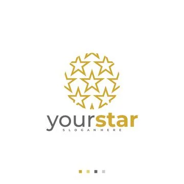 Star Ball logo vector template, Creative Star logo design concepts Stock Illustration