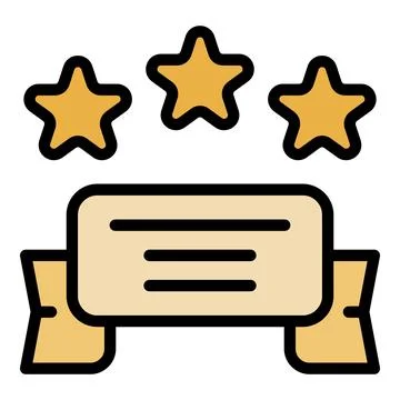 Star banner career icon vector flat Stock Illustration