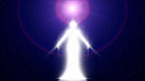 Star Being appearing in UFO light - Sternenwesen erscheint im UFO Licht HD Stock Footage